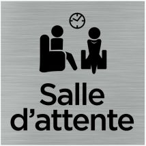 Pictogramme Salle d'attente (Q1036), pictogramme Salon.- Adhésif aspect aluminium brossé -