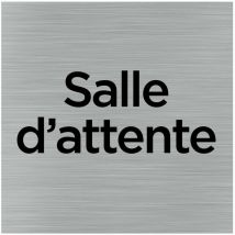 Pictogramme Salle d'attente (Q1037).- Adhésif aspect aluminium brossé -