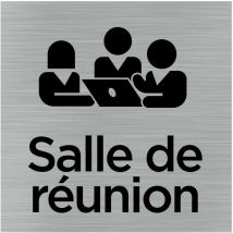 Pictogramme Salle de réunion (Q1038).- Plaque aluminium brossé -