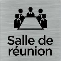 Pictogramme Salle de réunion (Q1039).- Plaque aluminium brossé -
