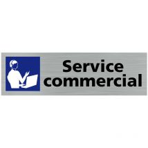 Pictogramme service commercial (Q0373).- Plaque aluminium brossé -