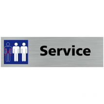 Pictogramme service (Q0374).- Adhésif aspect aluminium brossé -