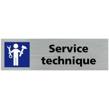 Pictogramme service technique (Q0377).- Plaque aluminium brossé -