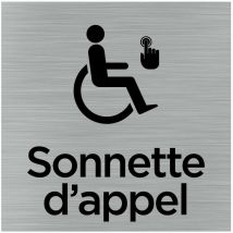Pictogramme Sonnette d'appel (Q1041).- Plaque aluminium brossé -