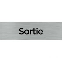 Pictogramme SORTIE (Q0079).- Plaque aluminium brossé -