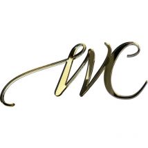 Plaque de porte WC, WC hommes, WC femmes.- Plexi miroir or - wc