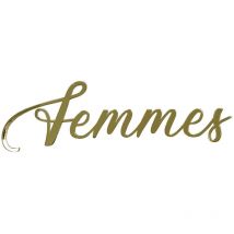 Plaque de porte wc, wc hommes, wc femmes.- Plexi miroir or - Femmes