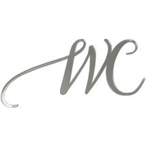 Plaque de porte WC, WC hommes, WC femmes.- Plexi miroir argent - wc