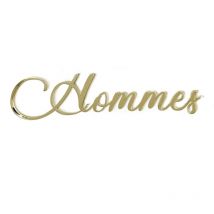 Plaque de porte wc, wc hommes, wc femmes.- Plexi miroir or - Hommes
