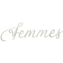 Plaque de porte WC, WC hommes, WC femmes.- Plexi blanc - Femmes