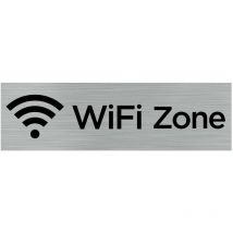 Pictogramme zone wifi (Q0070).- Plaque aluminium brossé -