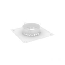 Plaque de propreté Aimantée à Ventilation Annulaire DIXNEUF 20x20cm Diamètre 80mm Blanc - 017.PVAA2020080B9