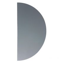 Wattelez - Plaque de propreté demi-lune antibactérienne - adhésive - en polyuréthane - 150 x 300 mm - gris