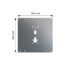 Viro - Plaque de protection acier 30x30 cm de serrure 4 points pour porte basculante Argent 300 300