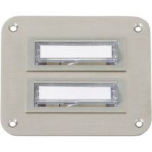 Heidemann - 70143 Plaque de sonnette avec porte-nom x2 acier inoxydable 24 V/1 a S145491