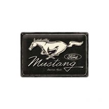 Plaque décorative en métal en relief 30 x 20 cm Ford Mustang - Horse Logo