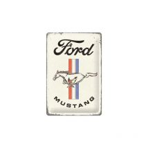 Nostalgic Art - Plaque décorative en métal en relief 30 x 20 cm Ford Mustang - Horse & Stripes