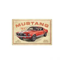 Nostalgic Art - Plaque décorative en métal en relief 40 x 60 cm Ford Mustang gt 1967