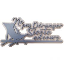 Qualiart - Plaque décorative en relief - Ne pas déranger, sieste en cours
