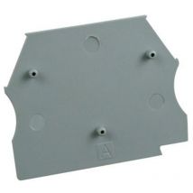Plaque d'extrémité grise pour borne à vis 2,5 à 10mm² IMO