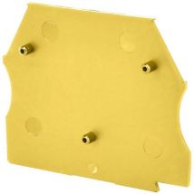 Plaque d'extrémité jaune pour borne à vis 2,5 à 10mm² IMO