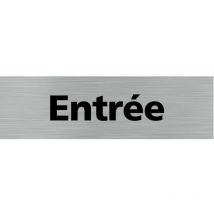 Pictogramme ENTREE (Q0140).- Adhésif aspect aluminium brossé -