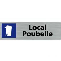 Pictogramme LOCAL POUBELLE (Q0120).- Plaque aluminium brossé -