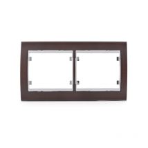 Plaque Double Bois Horizontale Wengé Delta iris Siemens