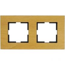 Plaque de finition bois massif hêtre 2 postes 84x159x10mm