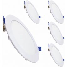 Led Atomant Sl - Panneau led Downlight Circulaire Plate cct 12W 1100LM Coupe 155mm Lot de 5 u. - cct