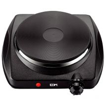 Plaque Electrique Noire 1400w 1 Feu Ce/A13 25x26x8,5cm EDM