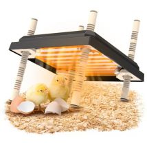 Yozhiqu - Plaque chauffante électrique pour poussins 25,4 x 25,4 cm, lampe chauffante pour poussins, plaque chauffante pour poussins, 25 hauteurs