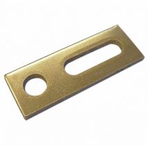 Plaque en acier pour vis double filetage M10- 82 x 30 x 5 mm - Trou 11 mm