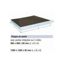 Kessel - Plaque en pente à carreler Dimension receveur: 120 x 120 cm