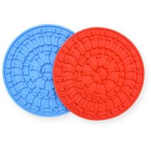 Plaque en Silicone pour animaux de compagnie, 2 pièces, fournitures pour animaux de compagnie, coussin à lécher pour chien, coussin à os avec ventouse