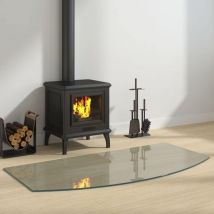 Plaque en Verre pour Cheminée, Tapis de Cheminée Plaque de Protection Anti Feu Plaque de Verre pour cheminée 120x60 cm