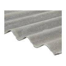Plaque fibrociment sans amiante - Coloris - Gris, Largeur totale de la plaque - 92cm, Longueur totale de la plaque - 2.5m