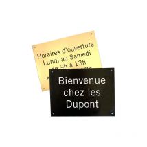 Plaque gravée personnalisable (GRAV1000).- Jaune -