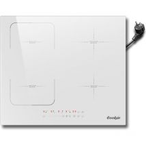Cooksir - Plaque Induction 4 Feux avec Fiche Table de Cuisson à Induction, 60cm Encastrable, 3500Watts, 220V, 50Hz, Minuterie, Flexible Zone