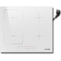 Plaque Induction 4 Feux Avec Fiche, Cooksir Table De Cuisson À Induction, 60cm Encastrable, 3500watts, 220v, 50hz, Minuterie, Flexible Zone Combinée, 