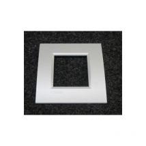 Plaque de finition 1 poste 2 modules couleur gris argent finition naturalia série LivingLight Bticino