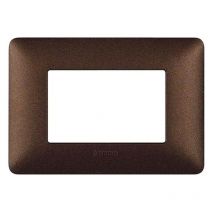 Plaque Bticino Matix 3 modules brun café AM4803TGG