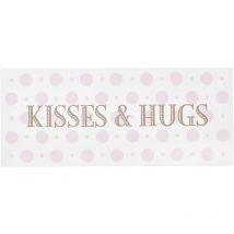 Plaque métallique de décoration - Kisses & Hugs