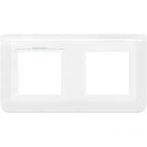 Enjoliveur - 2 x 2 modules - horizontal - blanc - antimicrobien Legrand mosaic 078725l - Blanc antimicrobien