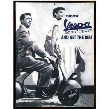Plaque métal de collection Vespa Get The Best