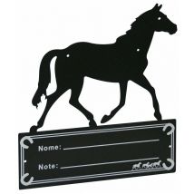 Plaque métallique avec l'inscription du cheval en italien