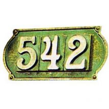 Plaque Numéro en Laiton Bronzé 2 Places