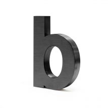 Helloshop26 - Plaque numéro maison 'a' arial anthracite 3D 20 cm acier fin résistant intempérie
