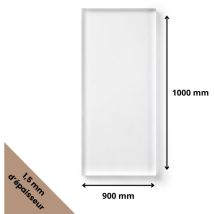 Plaque verre acrylique 1,5 mm- - 90 x 100 cm (900 x 1000 mm)