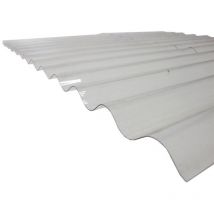 Mccover - Plaque polycarbonate ondulée translucide (po 76/18 - petite onde) - Coloris - Translucide, Largeur totale de la plaque - 90cm, Longueur